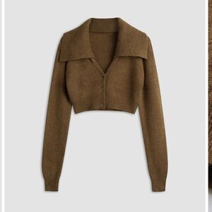 Cropped Collared Cardigan - NWT